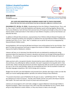 KXY LOVES KIDS RADIOTHON AND CALENDAR LAUNCH SURE