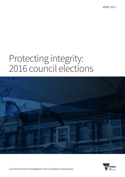 Protecting integrity: 2016 council elections