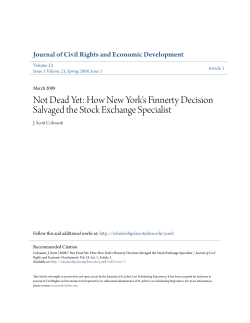 Not Dead Yet: How New York`s Finnerty Decision Salvaged the