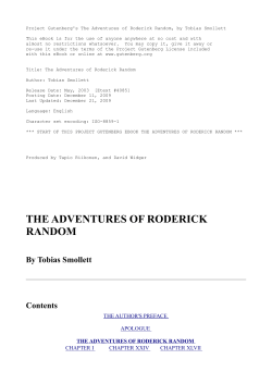 THE ADVENTURES OF RODERICK RANDOM