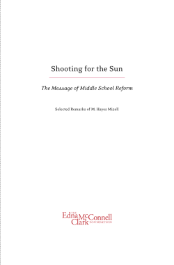 Shooting for the Sun - The Edna McConnell Clark Foundation