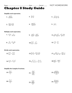 Chapter 8 Study Guide - Greer Middle College