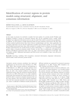 Identification of correct regions in protein models using structural