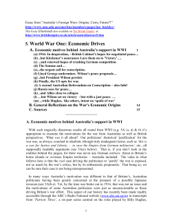 full-text of World War One: Economic Origins in