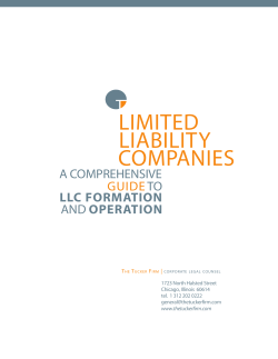 LIMITED LIABILITY COMPANIES