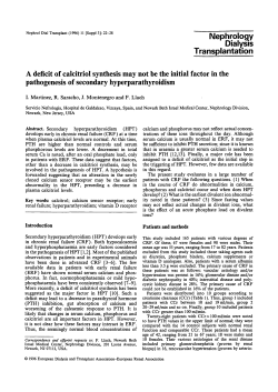 A deficit of calcitriol synthesis may not be the initial factor in the