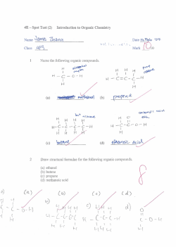 4E - Spot Test (2) Introduction to Organic Chemistry Name `ah