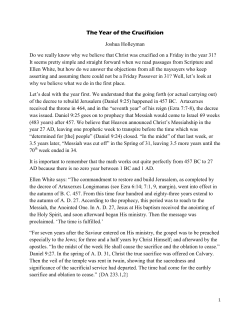 The Year of the Crucifixion