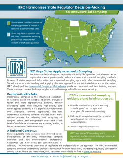 ITRC Harmonizes State Regulator Decision&ndash; Making