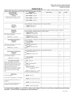 Spanish Checksheet - Wichita State University