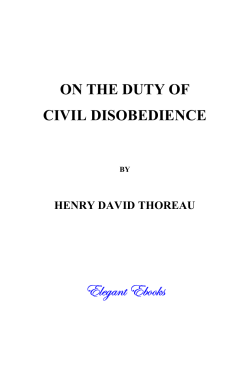 On the Duty of Civil Disobedience