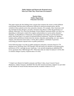 Public Opinion and Democratic Responsiveness