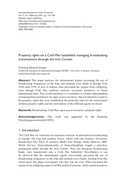 Property rights on a Cold War battlefield: managing broadcasting