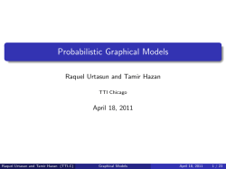 Probabilistic Graphical Models