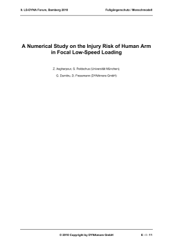 A Numerical Study on the Injury Risk of Human Arm in Focal Low