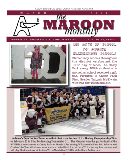 March Maroon Monthly 2014 - Auburn Enlarged City School District