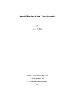 Impact of Lean Practices on Printing Companies
