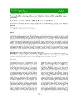1332 A new method for estimating surface area of cylindrical fruits