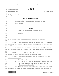 Bill Drafting Template - Arkansas General Assembly