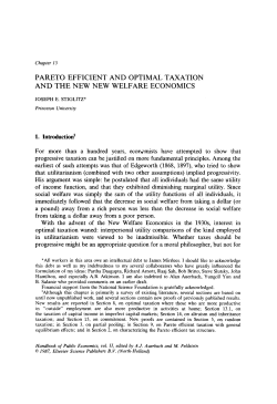 pareto efficient and optimal taxation and the new new welfare