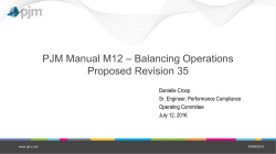 PJM Manual M12 &ndash; Balancing Operations Proposed Revision 35