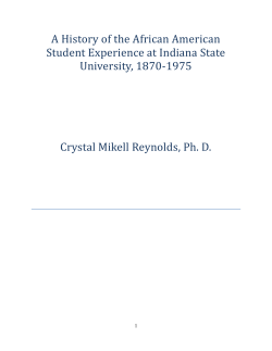 A History of the African American Student Experience at Indiana