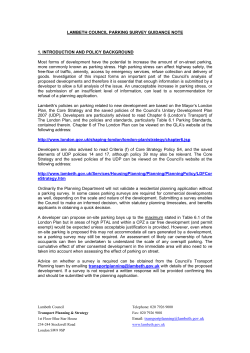 Lambeth Parking Survey Guidance Notes