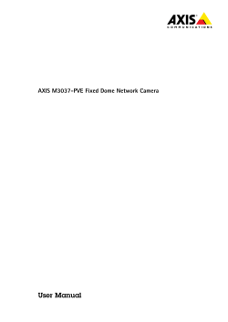 AXIS M3037-PVE Network Camera User Manual