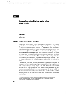 Assessing substitution saturation with DAMBE