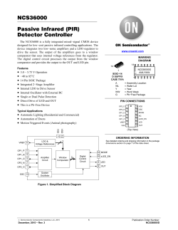 NCS36000 - Passive Infrared (PIR) Detector Controller