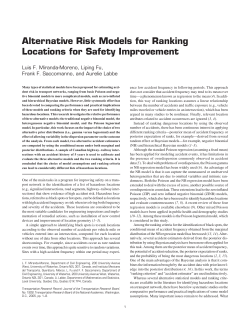 Alternative Risk Models for Ranking Locations for Safety Improvement