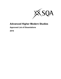 Advanced Higher Modern Studies