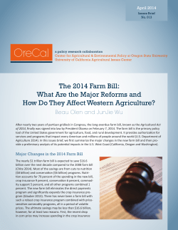 The 2014 Farm Bill - Oregon State University