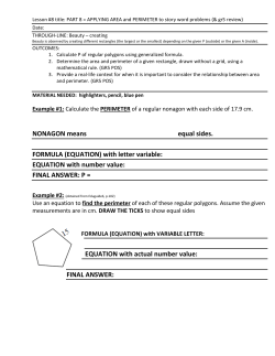 NONAGON means equal sides. FORMULA (EQUATION) with letter