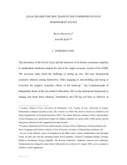 trade cooperation in the commonwealth of independent states