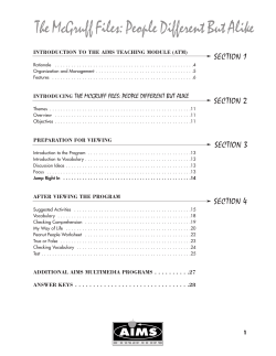 The McGruff Files: People Different But Alike