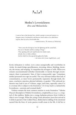 Medea`s Lovesickness - The University of Michigan Press