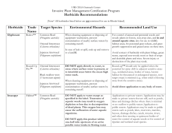 Herbicide Recommendations - University of Rhode Island