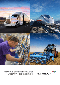 financial statement release january &ndash; december 2016