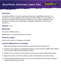 The Crucible Literary Analysis Lesson Plan Subjects