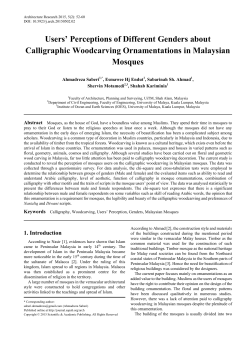 Users` Perceptions of Different Genders about Calligraphic
