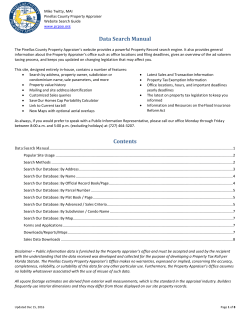 Data Search Manual - Pinellas County Property Appraiser