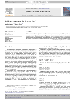 Evidence evaluation for discrete data