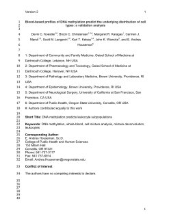 Blood-based profiles of DNA methylation predict the underlying