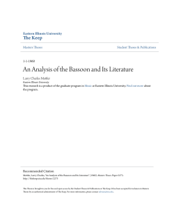 An Analysis of the Bassoon and Its Literature - The Keep