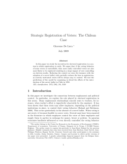 Strategic Registration of Voters: The Chilean Case