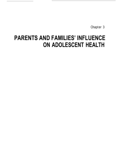 Parents and Families` influence on Adolescent
