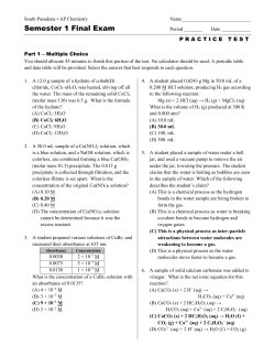 Semester 1 Final Exam