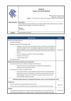 MINUTES Rangers Fans Board Meeting