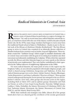 Radical Islamists in Central Asia